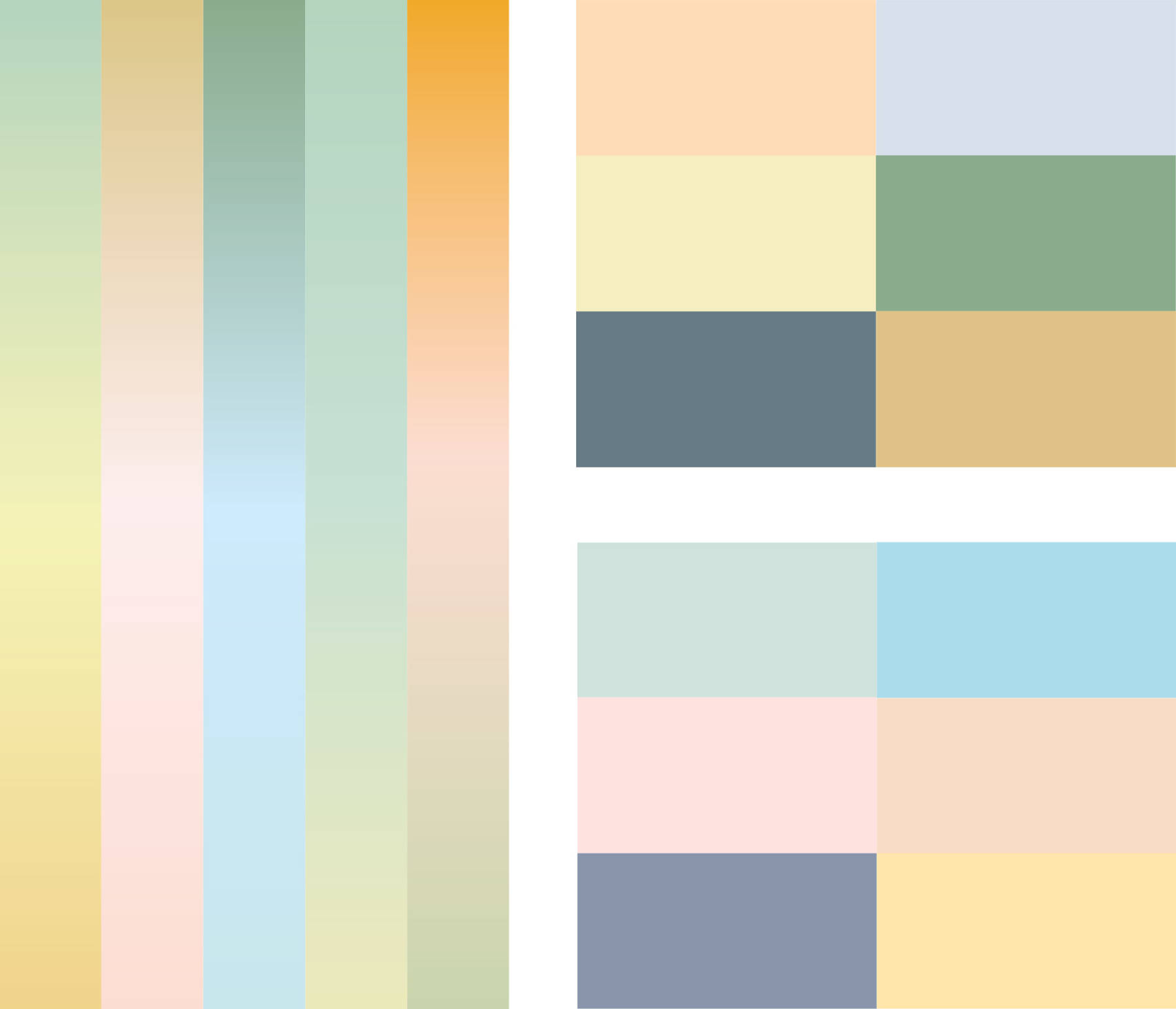 La palette de couleurs à dominante pastel représente la richesse du territoire, entre terre et mer, sujette aux nombreuses variations de lumières, propres à la Côte d’Opale.