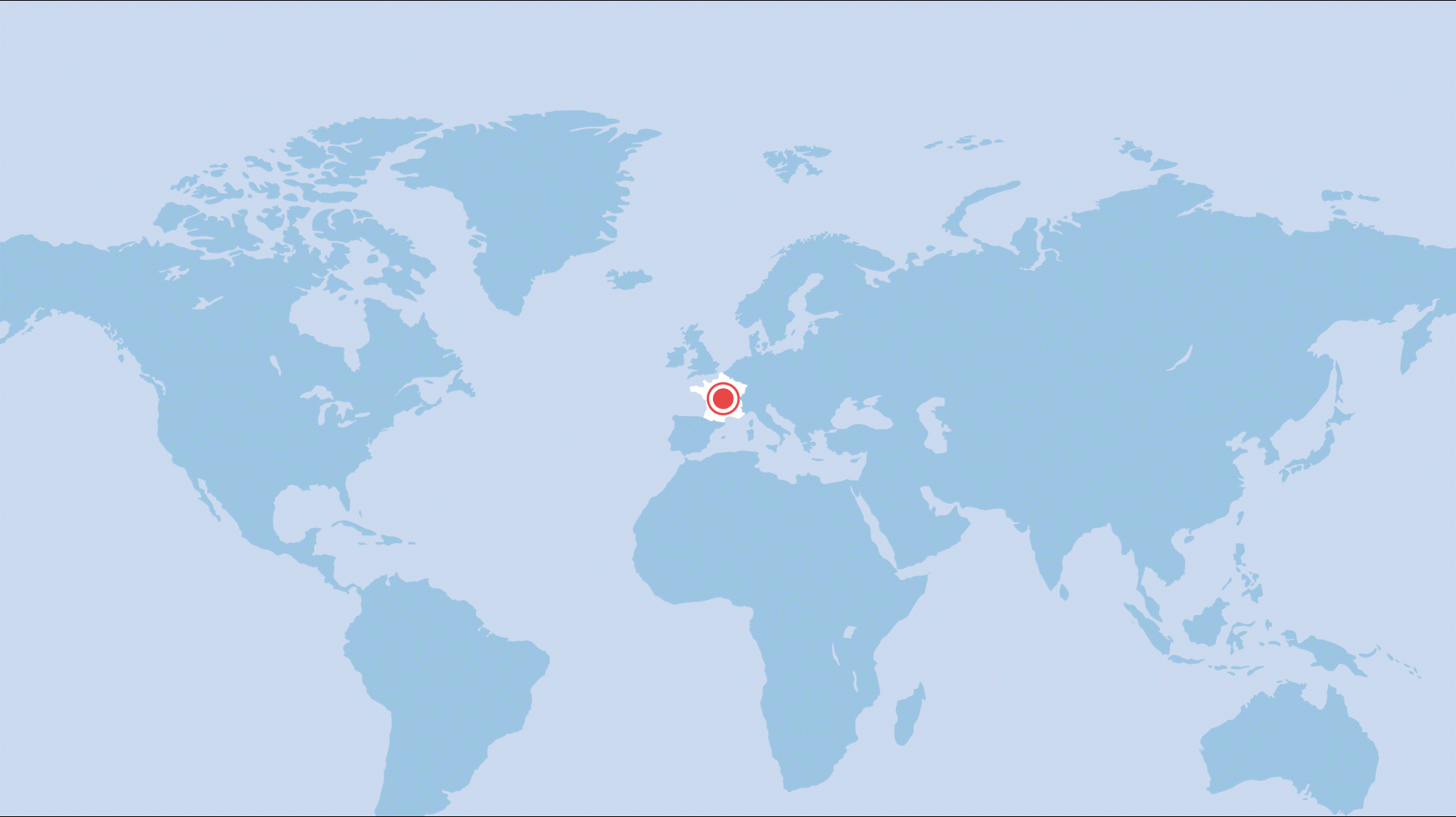 Carte du monde situant Paris-Saclay en France.